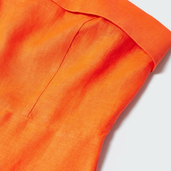 Mango Strapless linen dress - Picture 5 of 11
